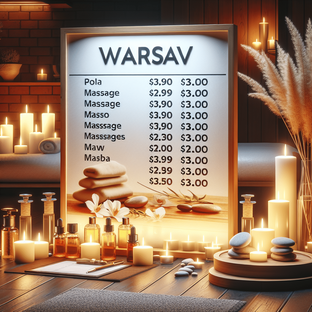 masaż warszawa cena