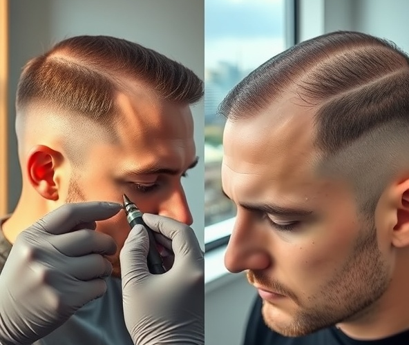 Czy mikropigmentacja włosów w Katowicach ukryje zakola Norwood 2–3?