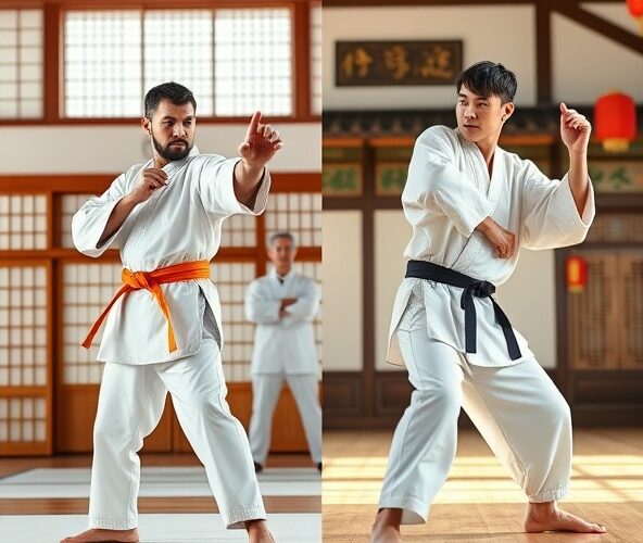 Różnice między karate a kung fu dla dorosłych początkujących?