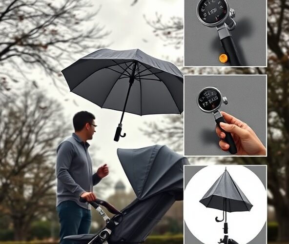 Jak sprawdzić stabilność parasolki do wózka przy wietrznej pogodzie?