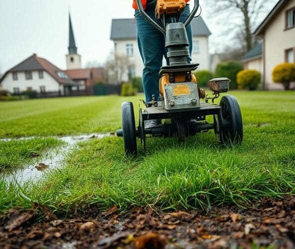 Czy wertykulacja trawników w Grodzisku Mazowieckim pomoże po ulewie?