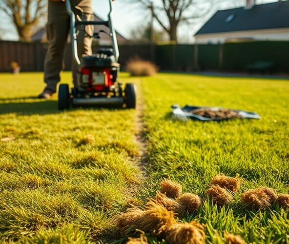 Jak często wertykulować trawnik w Grodzisku Mazowieckim na mech?