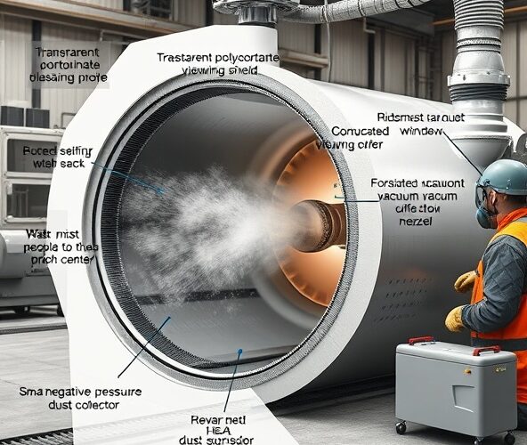 Jakie osłony ograniczą pylenie przy śrutowaniu w rękaw?