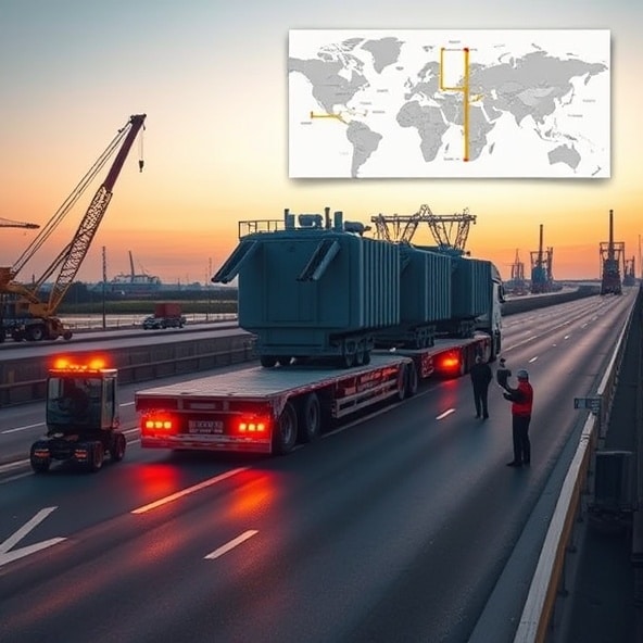 transport urządzeń wielkogabarytowych