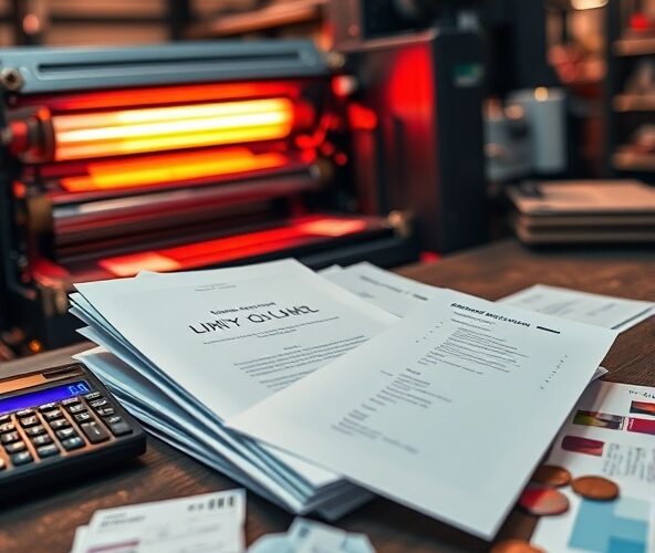 Jak obliczyć realny koszt druku offsetowego UV ulotek A5 135g?